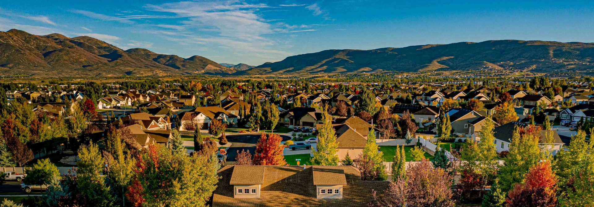 Aeriel view of Heber Utah Homes